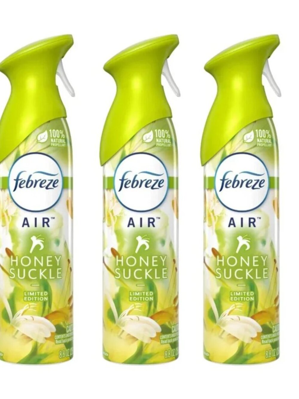 3 Febreze Air Honeysuckle Limited Edition 8.8 oz 3 Pack Air Freshener Spray